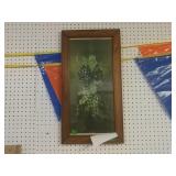 Antique Oak Picture Frame, With Grape Picture