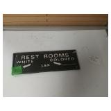 Cast Iron Restroom Plaque
