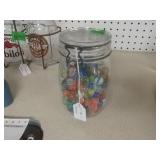 Mason Jar With Marbles