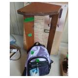 Wooden Shelf And Mini Backpack