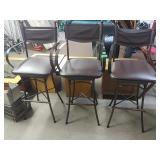 Set Of 3 High-top Chairs W/swivel seat