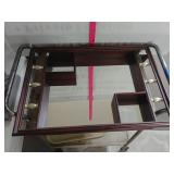 Mirror With Silver Accents And 2 Shelves 24 1/2