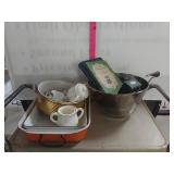 Books, Singer Parts, Le Creuset Cookware