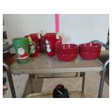 Christmas Mugs And Bowls 5 tall christmas theme