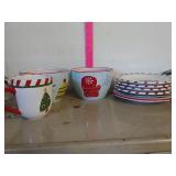 Holiday-bowels, Plates, And Mug