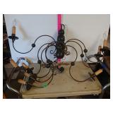 Chandelier- Rustic, Electric candles