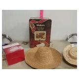 Craft Supplies- Shortbread Tin, Hats, Cotton Swab