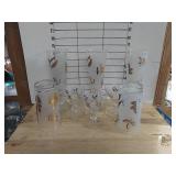 Glasses set w/ Leaves