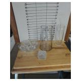 Crystal Server Dishes, Crystal Jewelry Box, Glass