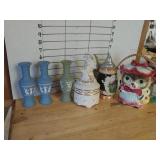 3 Painted Glass Vase, Fairy Jewelry Box,