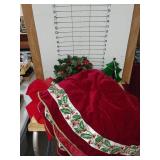 Christmas Decor Tree Skirt Bows Wreath