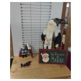Santa Decor And Sign