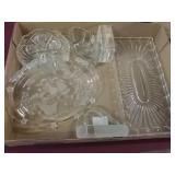 Glass Dishes- Etched pieces, Small platters & more
