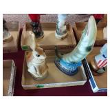 (2) Whiskey Decanters - Rabbit & Fish