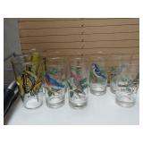 Lot Of Glasses - Birds & Butterflies