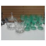 Glassware - Mini Green Goblets & More