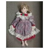 23" Porcelain Doll - Paisley Dress