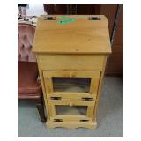 Pine Rubbish Or Vegetable Bin