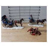 Two Horse And Carriage And Extra Horse