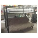 Metal Bunk Bed  - Twin Top, Futon Bottom