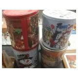 (4) Christmas Tins