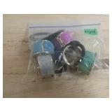 Bag of Hair ties with Metal Coverings