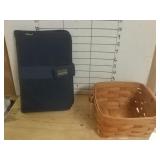 Longaberger Basket And Notebook
