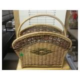 Woven Basket And Towels
