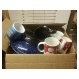 Box Of Mugs And Dishes