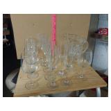 Champagne Flutes, Wine Glasses, Glass Pitcher