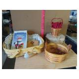 Longaberger Baskets W/ Cookie Mold