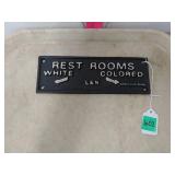 Cast Iron Restroom Plaque Nashville, Tenn