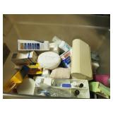 Tote Of Bathroom Items