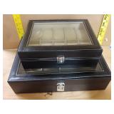 Two Jewelry Showcase Boxes
