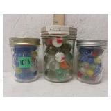 3 Jars Of Marbles
