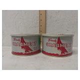 2 Fresh Crab Meat Cans