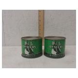 2 B&L Brand Oyster Cans