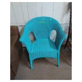Blue Wicker Chair