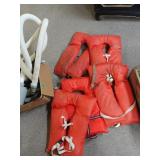 5 Orange Paris Life Vests