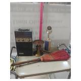 Faux Radio Whiskey Box W/ Shot Glasses Bottle