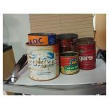 6 Cans With Miscellaneous Hardware & Tools