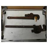 Pair Of Pipe Wrenches Stamped The Ridge Tool Co