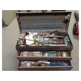 Metal Tool Box (Full) Top latch, 2 drawers