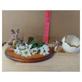 Reindeer Candle Holder And Matching Bowl