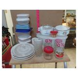 Tupperware, Glassware, Bowls, Plates Etc