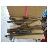 Tote Of Old Tools And Various Cal King And Glues