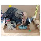 Hatchet, Bison, And Indian Decorations