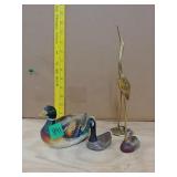 Small Duck Decor And Heron