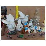 Glass Bird Figurines And Bottles & More