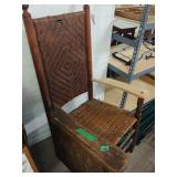 High Back Chair With Side Table